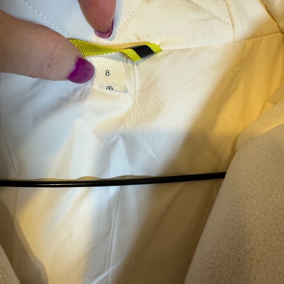 Womens Cream Lululemon Studio Angel Wing Hooded Coat Size 8 EUC - Picture 6 of 8